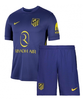 Billige Fotballdrakt Atletico Madrid Replika Bortedraktsett Barn 2025-26 Kortermet (med bukser)